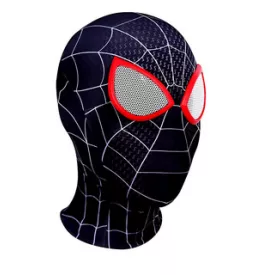   Fekete Pókember, Spiderman maszk, álarc, piros szemű - ÚJ
