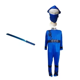   6-7 évesre kék ninja, nindzsa jelmez hangot és fényt adó karddal - ÚJ