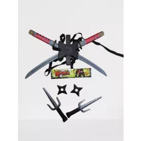   Kard szett, 7 részes jelmezkiegészítő (nindzsa, ninja, Deadpool, stb) - ÚJ