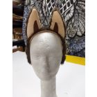 Barna Labubu vagy egyéb állatka szőrmés fejpánt, jelmezkiegészítő - ÚJ