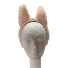 Rózsaszín Labubu vagy egyéb állatka szőrmés fejpánt, jelmezkiegészítő - ÚJ