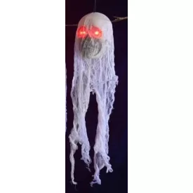 Világító szemű koponya - halloween dekoráció  - ÚJ