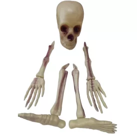   Nagyméretű csontváz darabok, parti kellék, dekoráció (műanyag) - Halloween - ÚJ