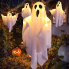 Szellem figura leddel - parti kellék, dekoráció - Halloween - ÚJ
