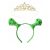 Fiona 2 részes jelmezkiegészítő - fejdísz, korona - sötétszöld - Shrek - ÚJ