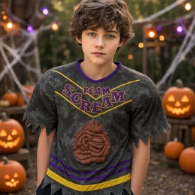   9-10 évesre izmosított baseball halloweeen jelmezfelső - Team Scream - George