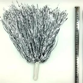   Ezüst szurkolólány, pompomlány szurkolólabda, 2 db egyben - ÚJ