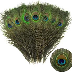   10 db, kb 30 cm hosszú pávatoll, dekoráció vagy jelmezkiegészítő - ÚJ