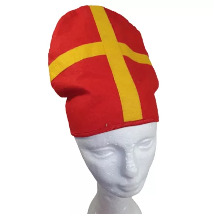 52 cm-es fejre piros filc püspök jelmezsapka