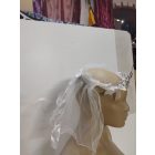 Fehér tiara és fátyol egyben - ÚJ