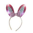 Rózsaszín flitteres világító nyuszifül - ÚJ