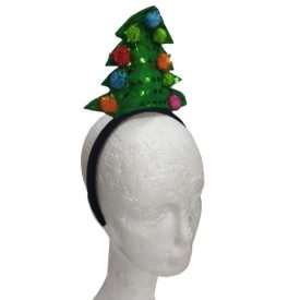 Karácsonyfa fejdísz hajpánton - ÚJ