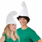 Gyerek méretű fehér filc Hupikék törpike sapka (törp) (törpe) (kb 48 cm-es fejre) - ÚJ