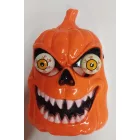 Gülüszemű, rugós szemű rémisztő tökfej, tök maszk, álarc - Halloween - ÚJ