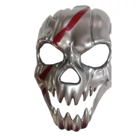   Ezüst fogas koponya, csontváz horror maszk, álarc - Halloween - ÚJ