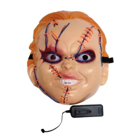   Világítós Chucky műanyag horror maszk, álarc - Halloween - ÚJ