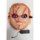Világítós Chucky műanyag horror maszk, álarc - Halloween - ÚJ