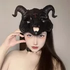 Fekete kecskekoponya, horror maszk, álarc - Halloween - ÚJ