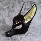 Fekete-arany Anubis maszk, álarc - Halloween - ÚJ