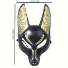 Fekete-arany Anubis maszk, álarc - Halloween - ÚJ