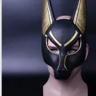 Fekete-arany Anubis maszk, álarc - Halloween - ÚJ