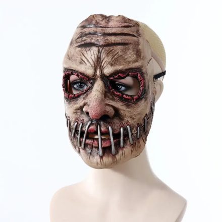 Horror gumi maszk, álarc, összevarrt szájú ember - Halloween - ÚJ