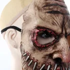 Horror gumi maszk, álarc, összevarrt szájú ember - Halloween - ÚJ