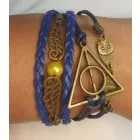 Kék bőr karkötő - Harry Potter - ÚJ