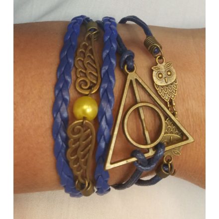 Kék bőr karkötő - Harry Potter - ÚJ