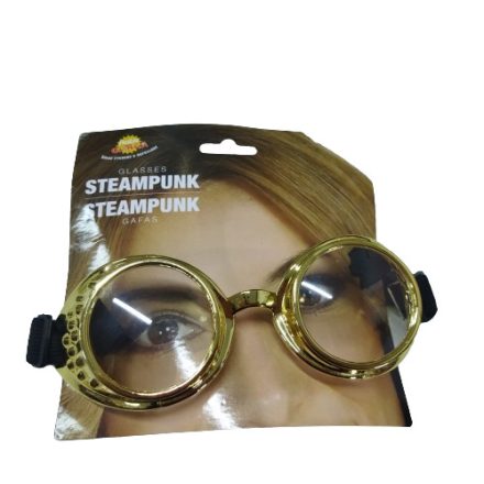 Arany keretes steampunk jelmezkiegészítő, szemüveg - ÚJ