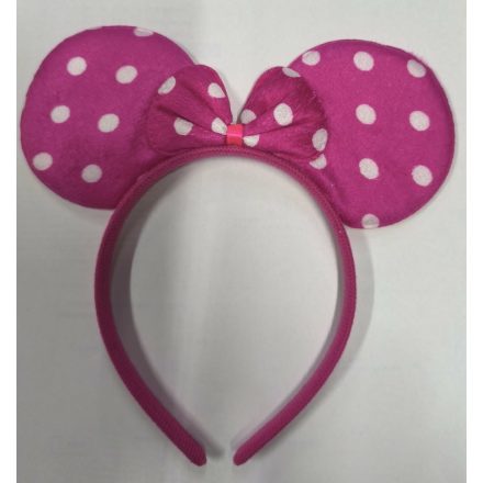 Pink masnis Minnie Egér fül, fejpánt, jelmezkiegészítő - ÚJ