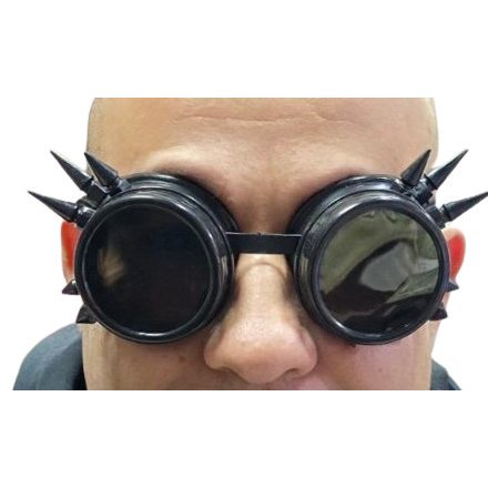 Fekete keretes steampunk jelmezkiegészítő, szemüveg - ÚJ