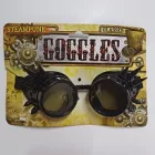 Fekete keretes tüskék steampunk jelmezkiegészítő, szemüveg - ÚJ