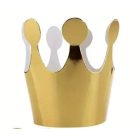 Arany papír korona, jelmezkiegészítő, 1 db - ÚJ