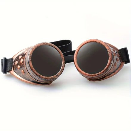 Antikolt bronz keretes steampunk jelmezkiegészítő, szemüveg - ÚJ