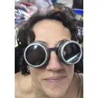 Steampunk jelmezkiegészítő, szemüveg, ezüst - ÚJ