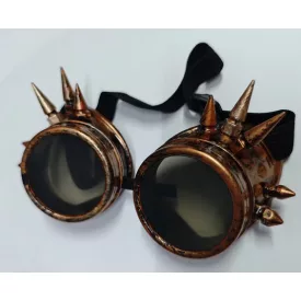   Steampunk jelmezkiegészítő, szemüveg, bronz, tüskés - ÚJ