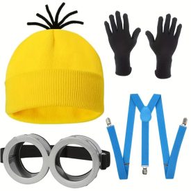   4 db-os szett (kamasz vagy felnőtt méret), jelmezkiegészítő - Minyonok - ÚJ