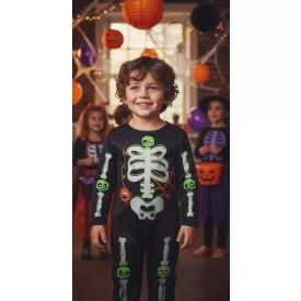   Kb 2 évesre fekete csontvázas jelmezruha - Tesco - Halloween
