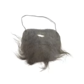   Szürke rövid szakáll, jelmezkiegészítő, 18 cm hosszú - ÚJ