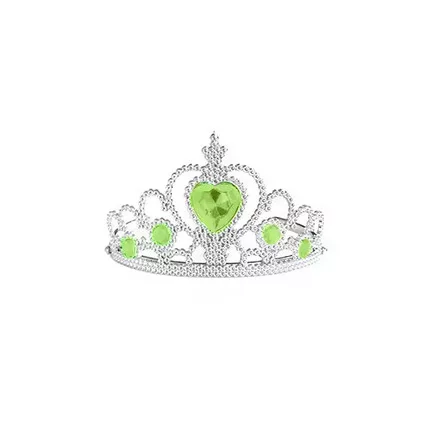 Zöld köves tiara, korona - ÚJ