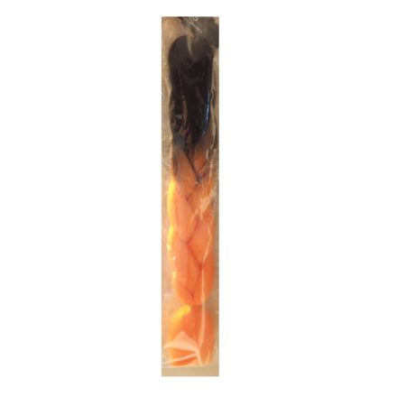 70 cm hosszú narancssárga-fekete vastag hajfonat, jelmezkiegészítő  - ÚJ