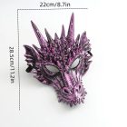 Lila sárkány maszk, álarc - ÚJ