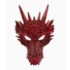 Piros sárkány maszk, álarc - ÚJ