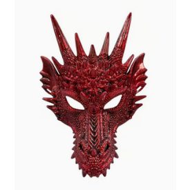 Piros sárkány maszk, álarc - ÚJ