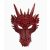 Piros sárkány maszk, álarc - ÚJ