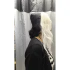 Hajas gumi boszorkány álarc (maszk) - Halloween - ÚJ