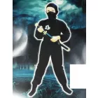 4-6 évesre fekete ninja, nindzsa jelmez - ÚJ
