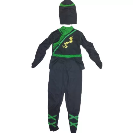 8-10 évesre fekete-zöld ninja, nindzsa jelmez - ÚJ