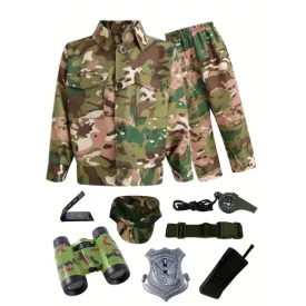   140-es (kb 10 évesre) katona, military jelmez szett kiegészítőkkel - ÚJ